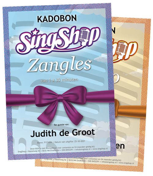 Kadobon | SingShop | Zangles | Studio